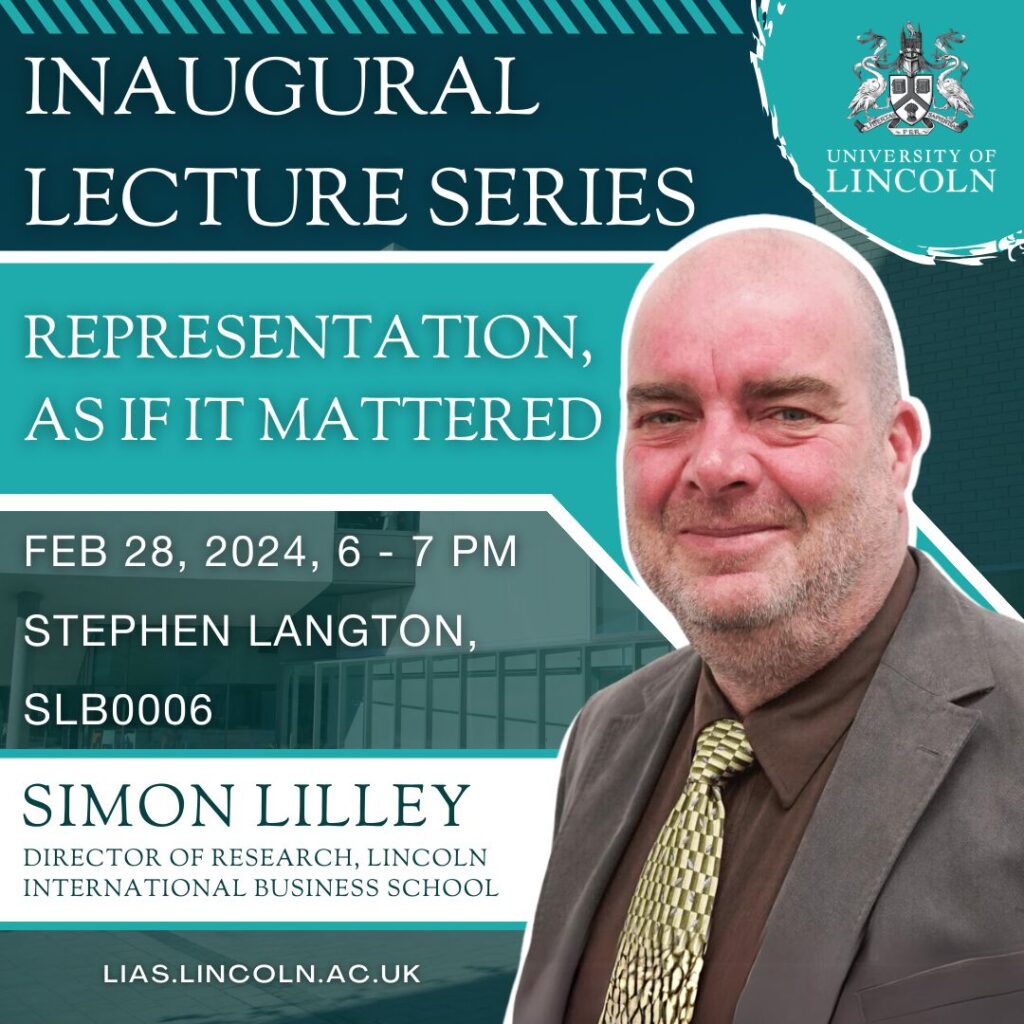 Inaugural Lecture Professor Simon Lilley – Artsfeed